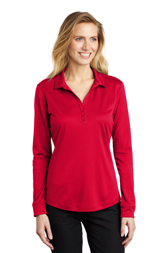 PA Ladies Long Sleeve Ladies Silk Touch Polo